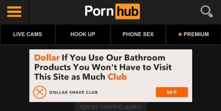 إعلان Dollar Shave Club على موقع Pornhub الإباحى
